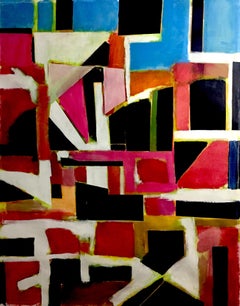 Post Metro, Ziggurat-Serie, Abstraktes geometrisches Gemälde
