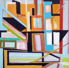 Robert W. Petrick, City Life (peinture abstraite, construction)