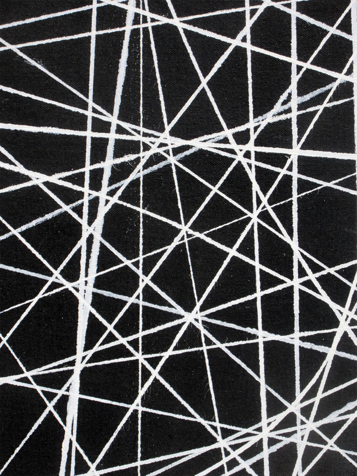 Robert W. Petrick, Líneas de ciudad (Pintura abstracta, Pintura en blanco y negro) - Painting de Robert Petrick