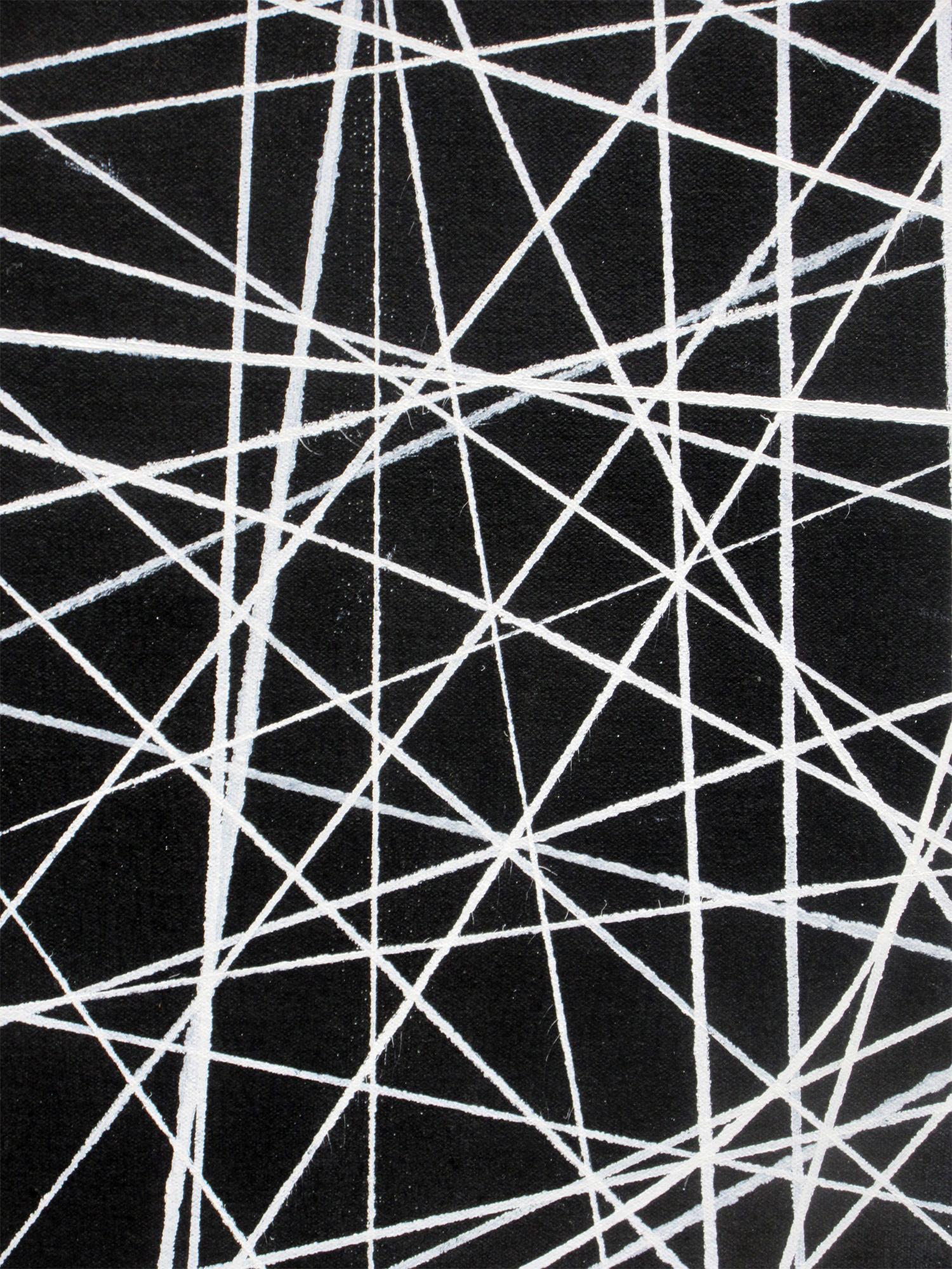 Robert W. Petrick, City Lines (Abstrakte Malerei, Schwarz-Weiß-Gemälde) – Painting von Robert Petrick