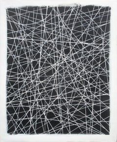 Robert W. Petrick, City Lines (Abstract Painting, Black and White Painting)