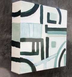 Robert W. Petrick, Green Monochrome #2 (Abstract Painting)