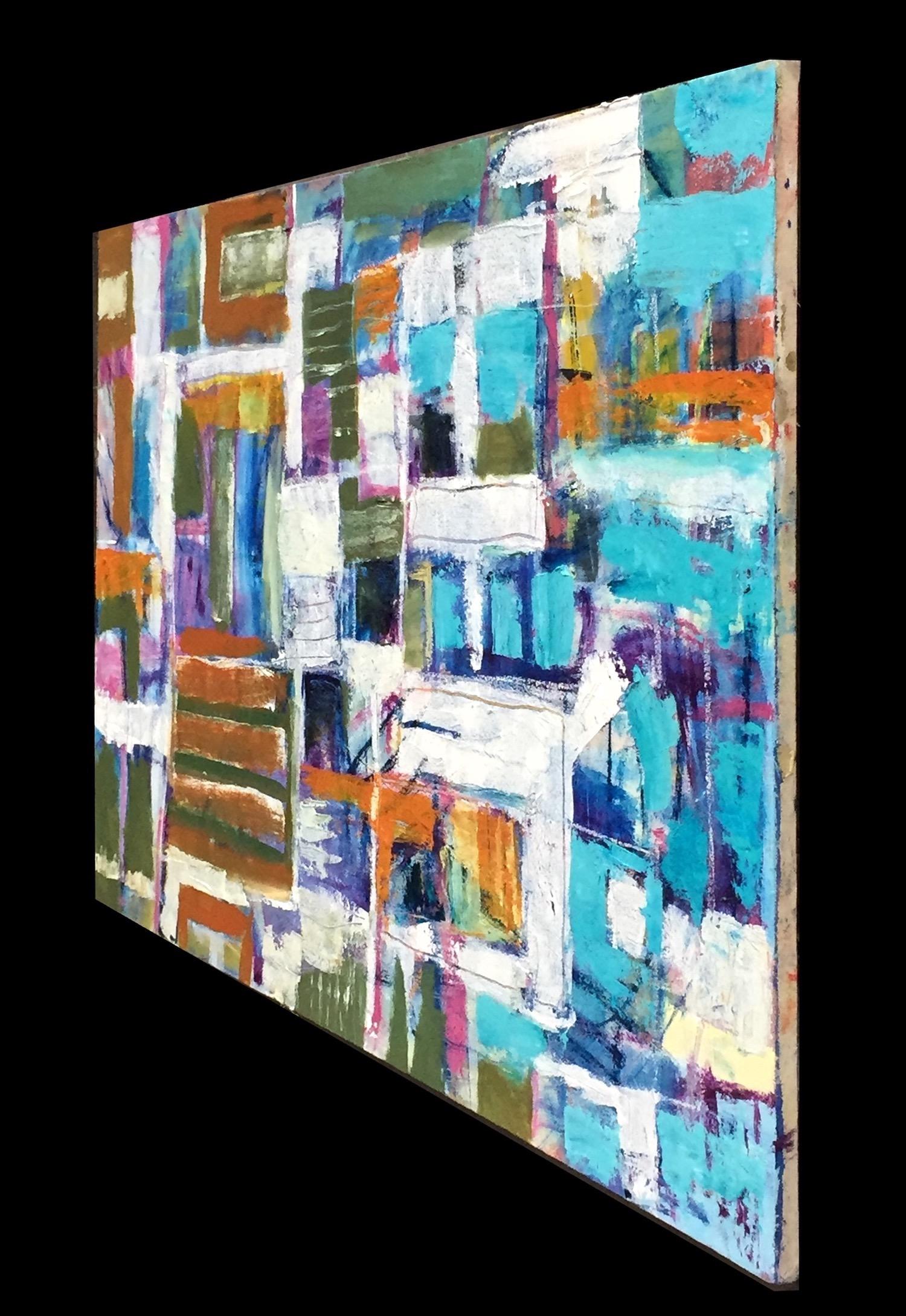 Stoop, Serie Ziggurat, Pittura Geometrica Astratta - Painting di Robert Petrick