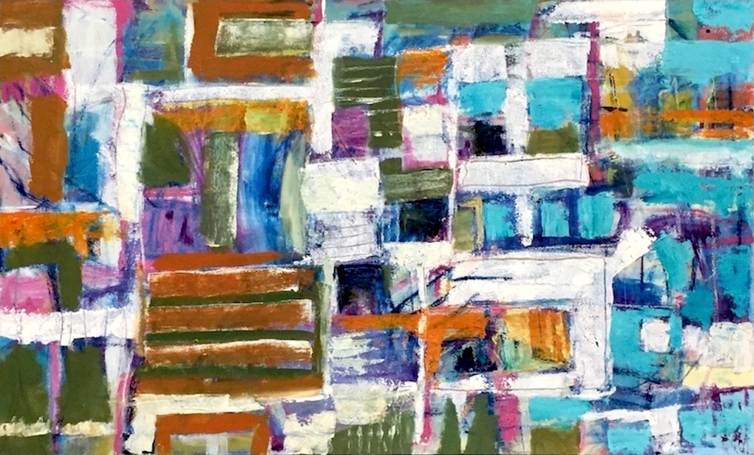 Stoop, Serie Ziggurat, Pintura Geométrica Abstracta