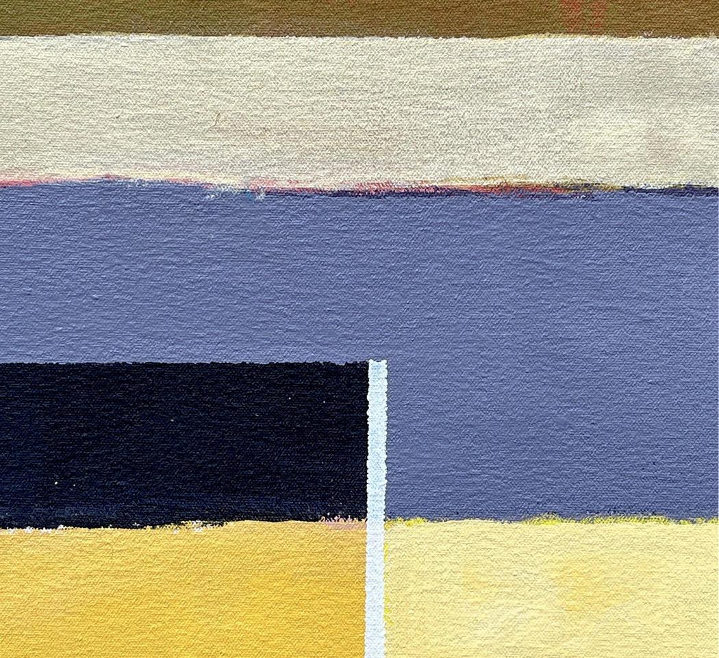 Stripes & Shape #8, Stripes & Shape Series, Abstract Geometric Painting - Gray Still-Life Painting by Robert Petrick