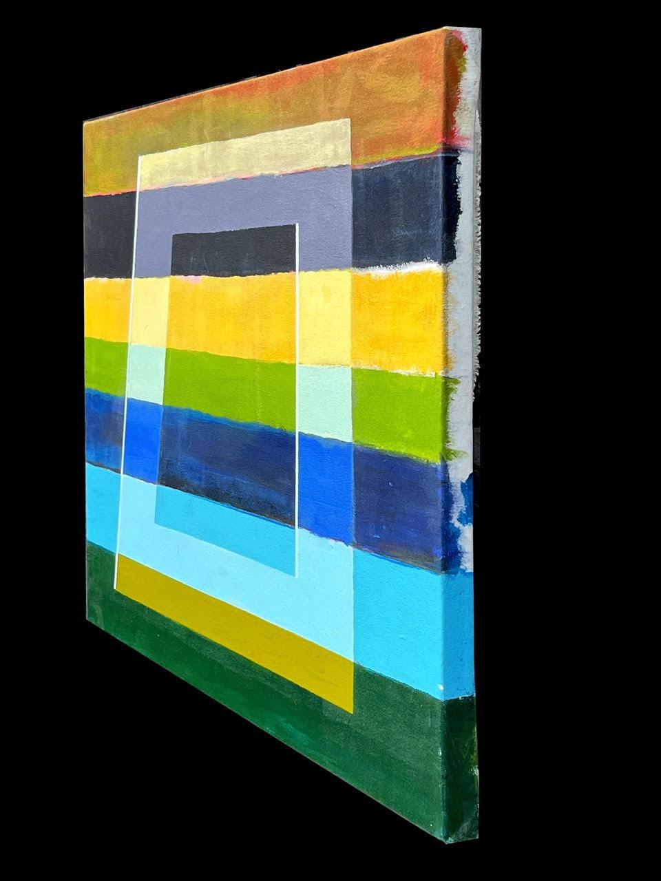 Stripes & Shape #8, Stripes & Shape Series, Abstract Geometric Painting For Sale 1