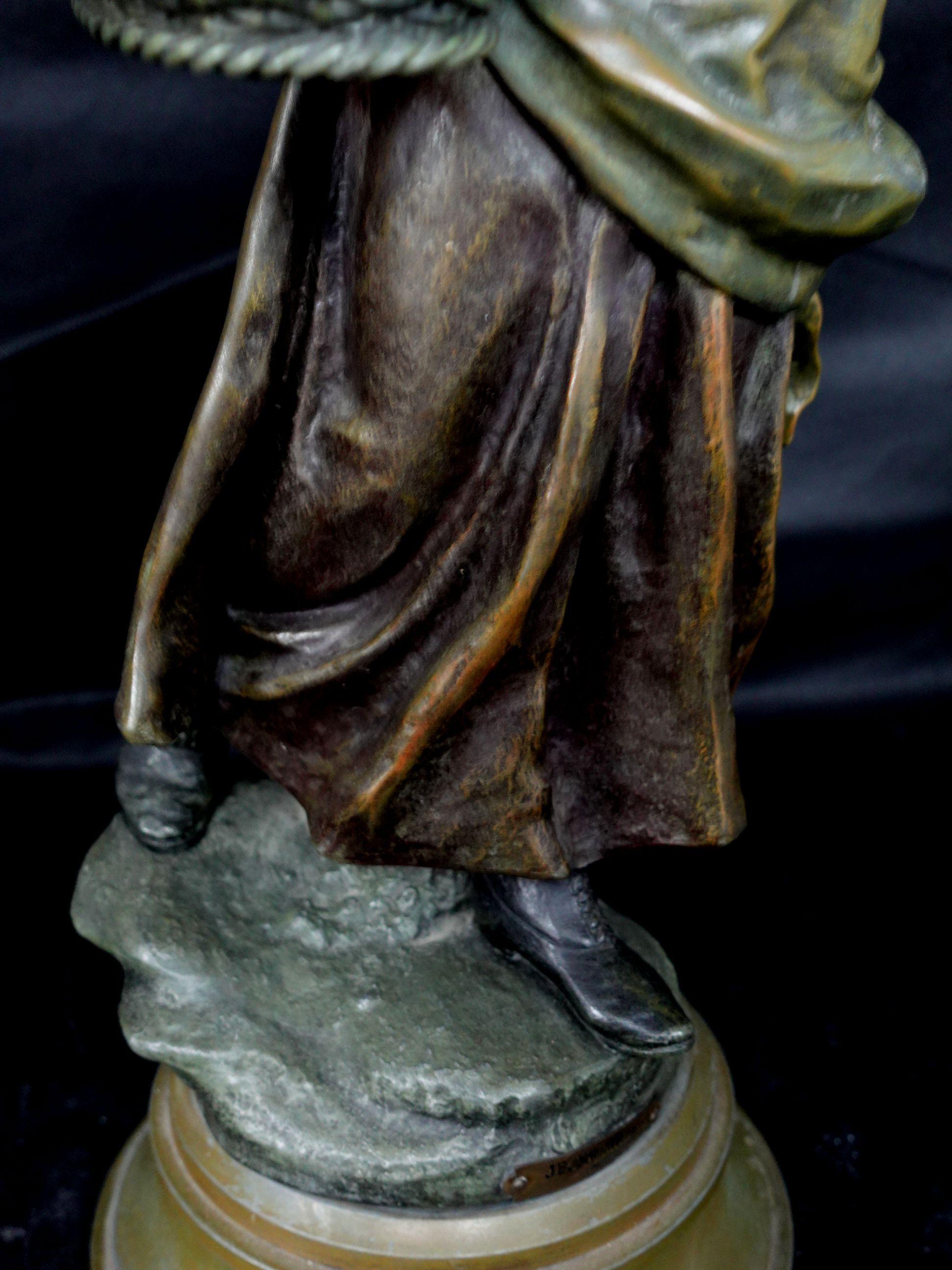 Robert Pfeffer, sculpture en bronze Jeune Mere, jeune fille avec enfant, Ric069 en vente 1