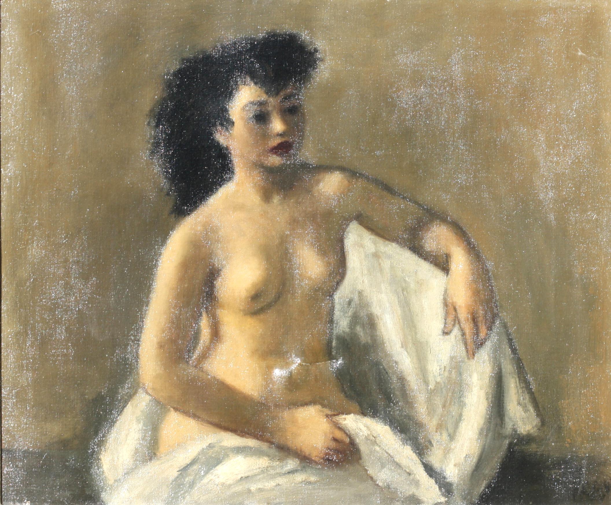 Robert Philipp, (American, 1904-1992) Seated Female Nude For Sale 1