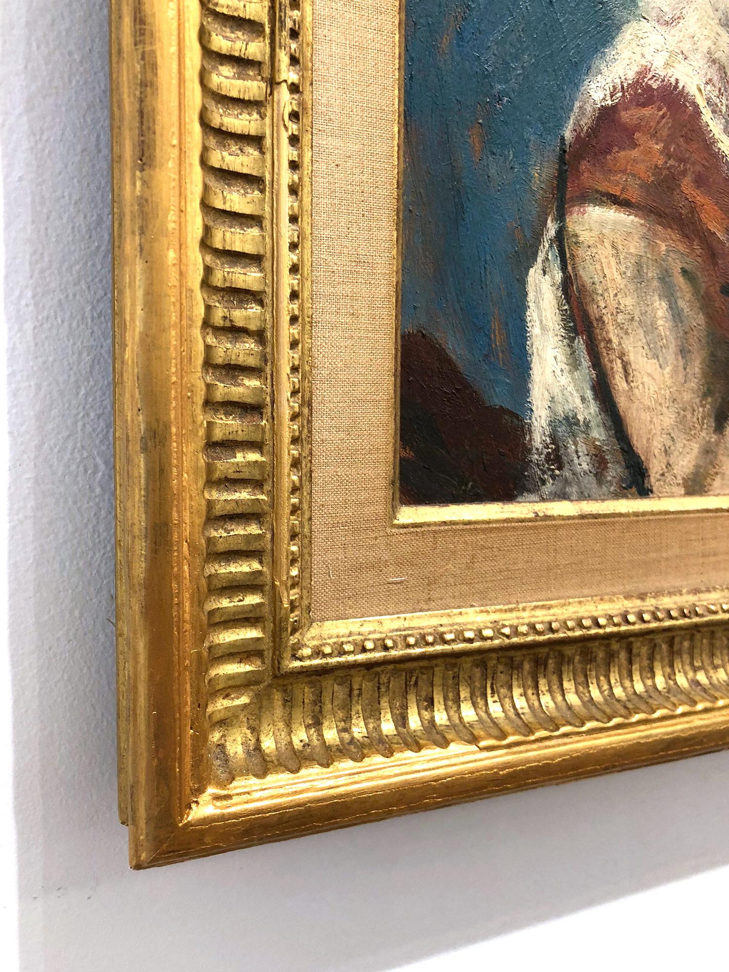 „Porträt einer sitzenden nackten Frau“, amerikanisches impressionistisches Gemälde, Öl auf Tafel im Angebot 9