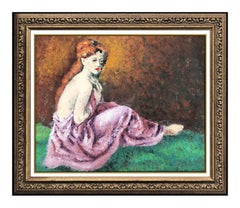 Robert Philipp Original Pastel Painting On Board Signed Female Portrait Artwork