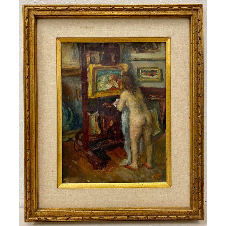 Robert Philipp Nude Painting - Robert Phillipp "Corner of My Studio" Original Painting c.1968