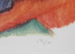 Rochelle, ritratto litografico impressionista firmato da Robert Philipp