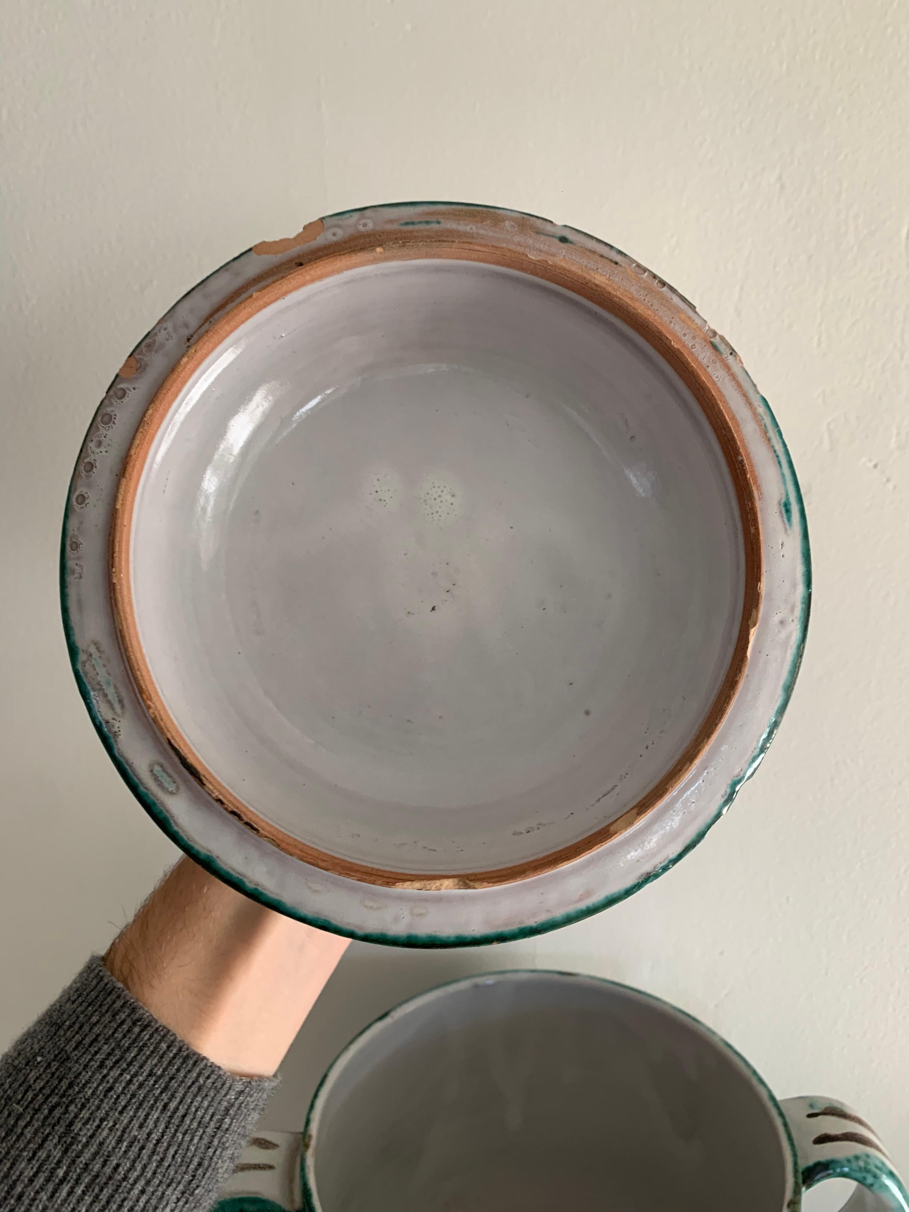 Ceramica Robert Picault (1919-2000) Vaso con coperchio, Vallauris, Francia, anni '50 in vendita