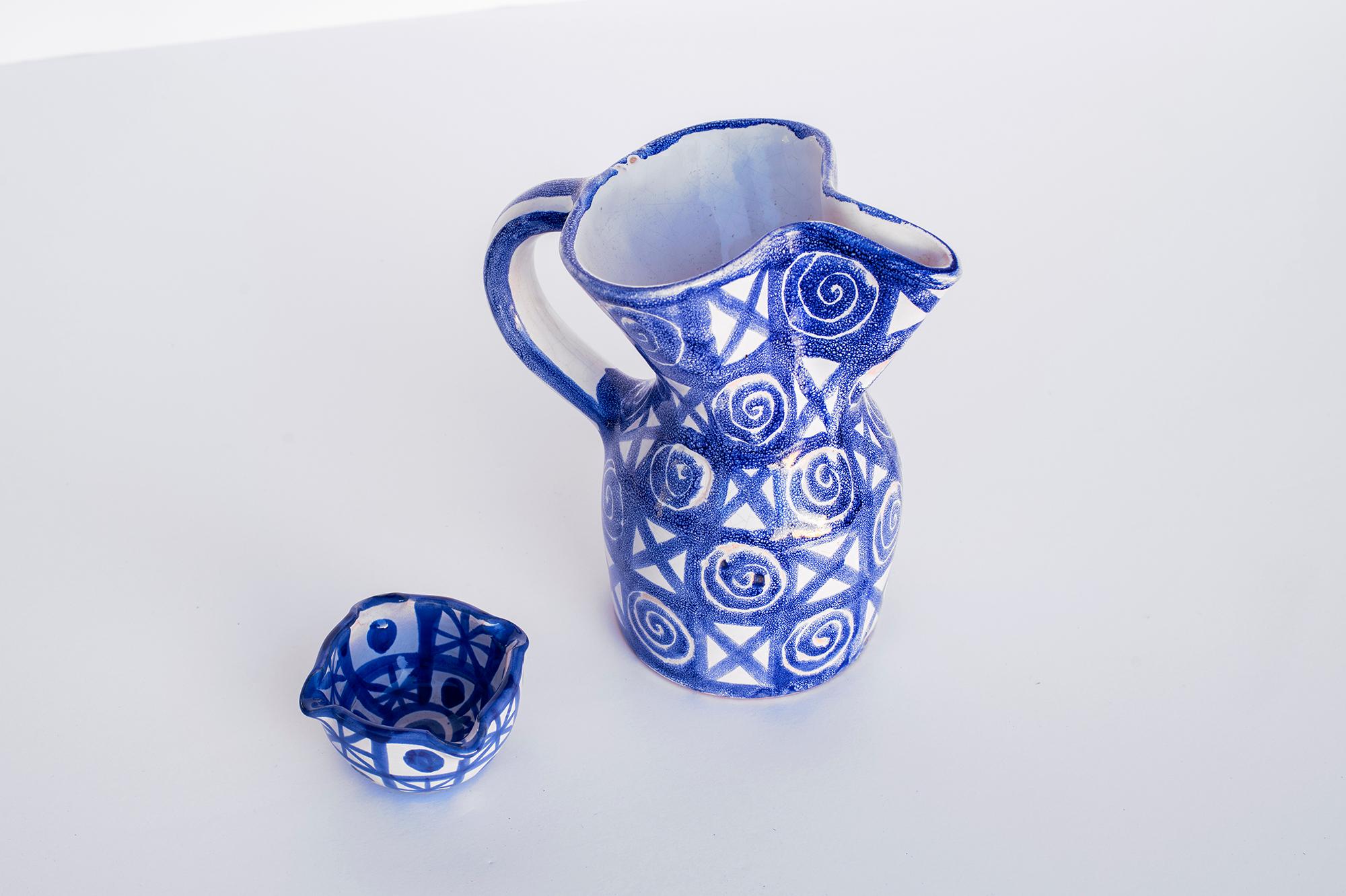 French Robert Picault Ceramic Pitcher