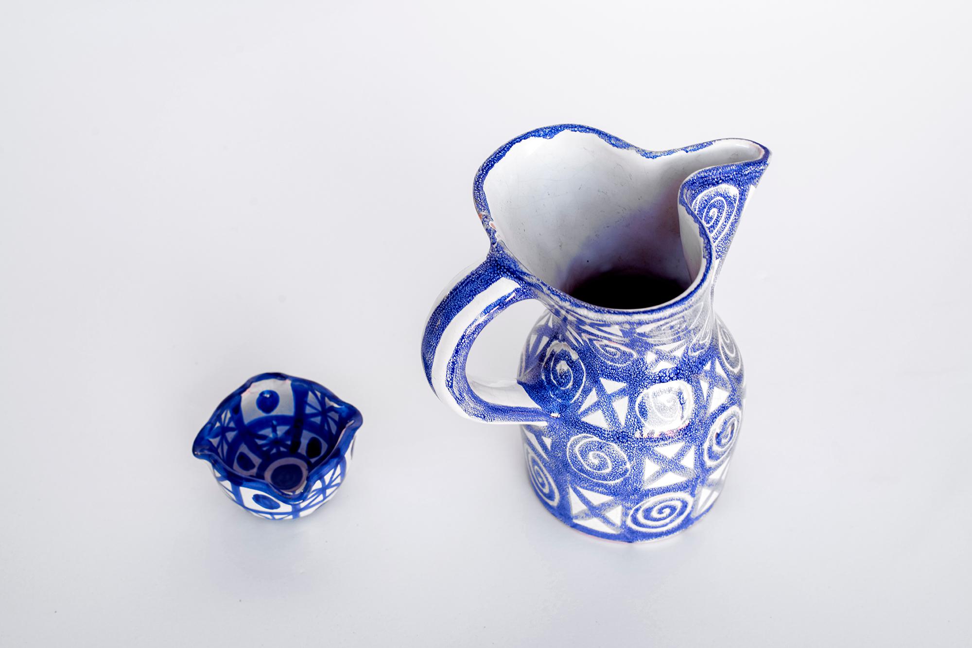 Robert Picault Ceramic Pitcher In Good Condition In Beverly Hills, CA