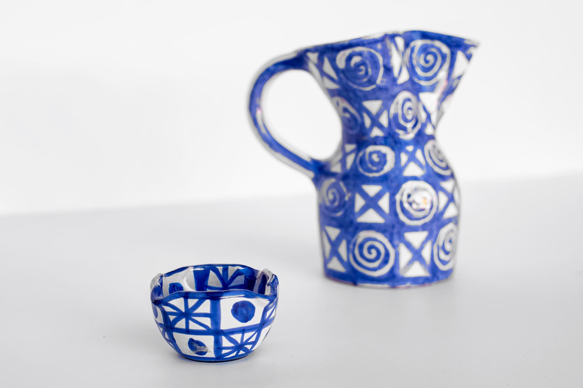 Mid-20th Century Robert Picault Ceramic Pitcher