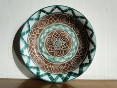 Robert Picault Keramik Vallauris Frankreich Keramische Platte Mitte des Jahrhunderts