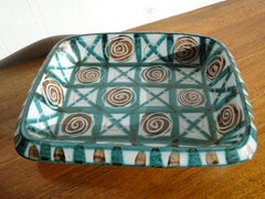 Robert Picault Keramik Vallauris Frankreich Keramik-Teller aus der Mitte des Jahrhunderts