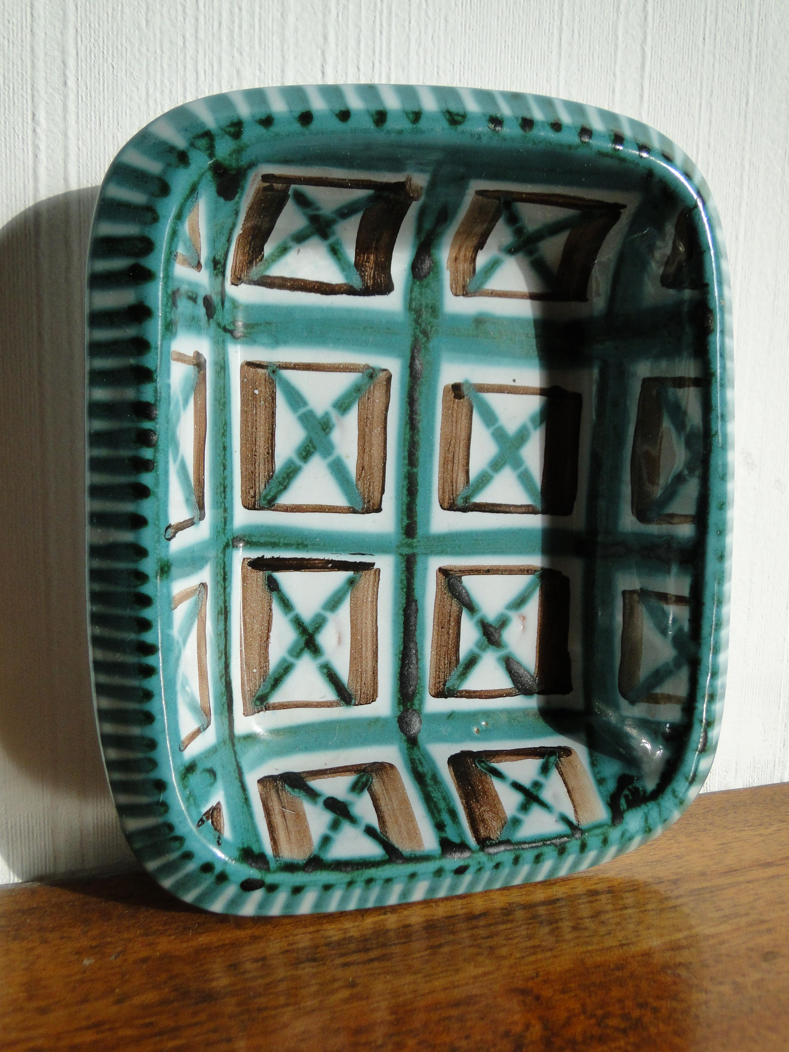 Robert Picault Keramik Vallauris Frankreich Keramik-Teller aus der Mitte des Jahrhunderts (Moderne der Mitte des Jahrhunderts) im Angebot