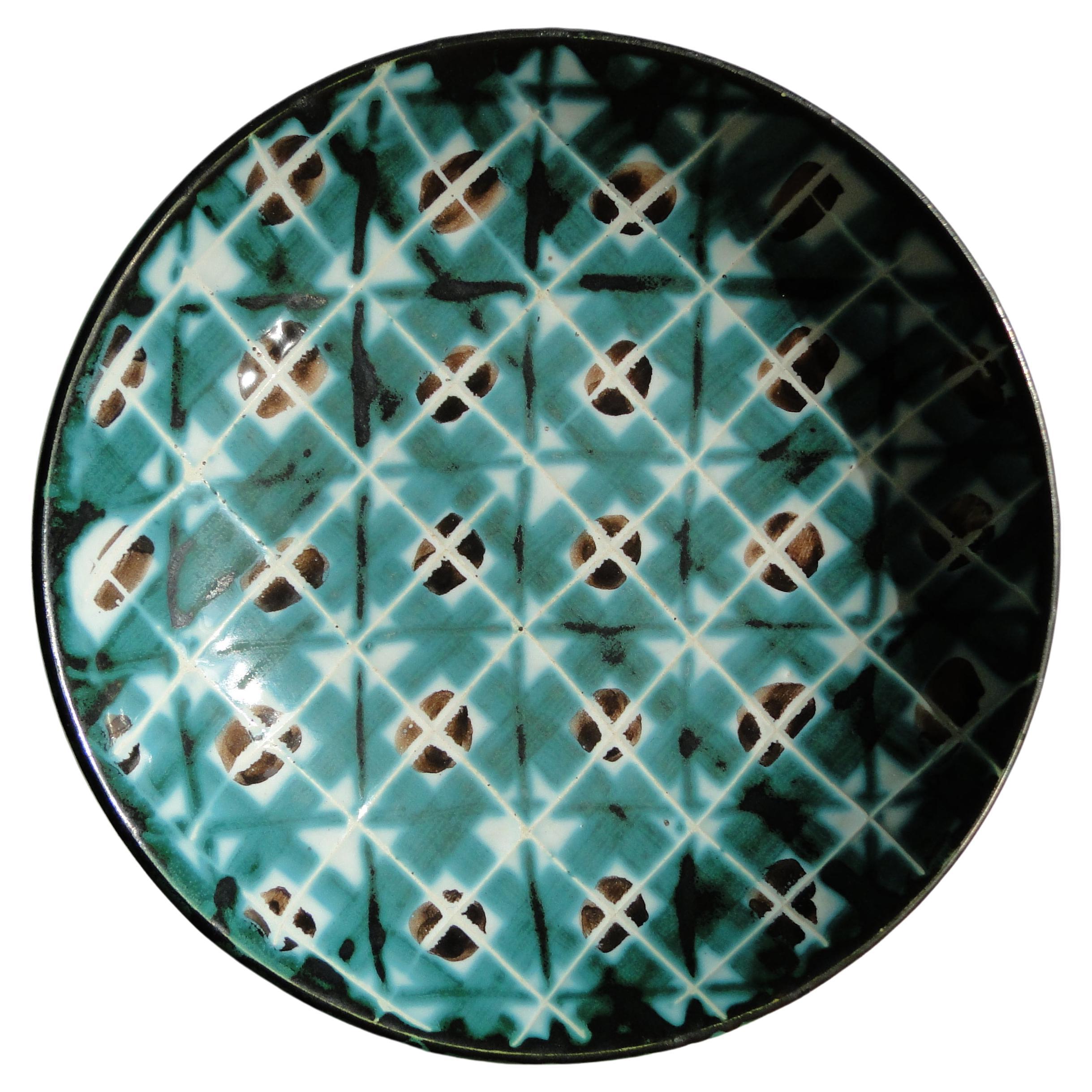 Robert Picault Ceramic Vallauris France Ceramic Platter, Mid-Century