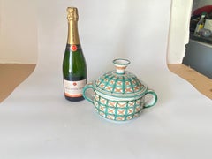Robert Picault  Soup Tureens Vallauris with Lid Green and Brown, France, 1960