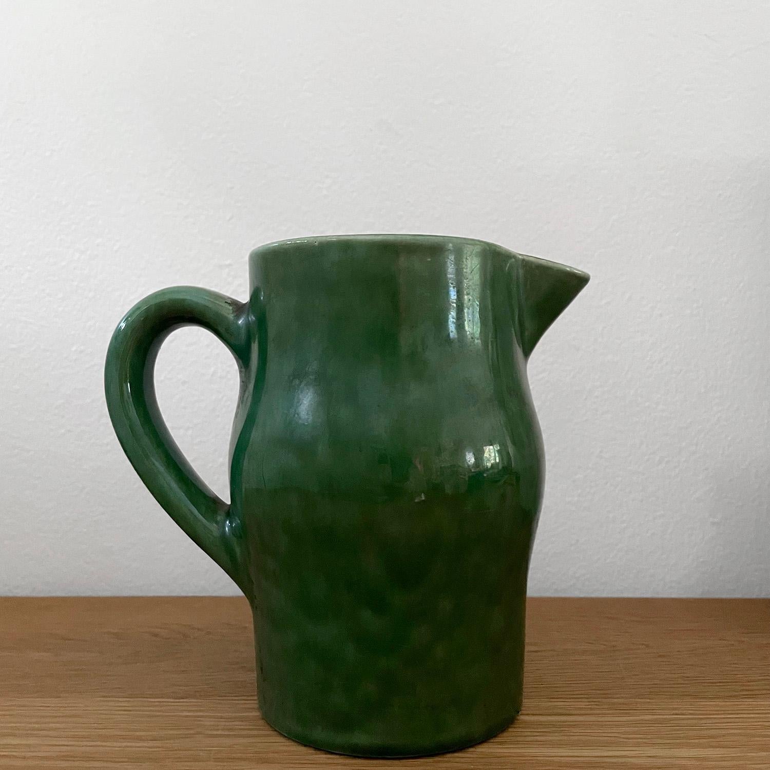 Mid-20th Century Robert Picault French Ceramic Pitcher Vase For Sale