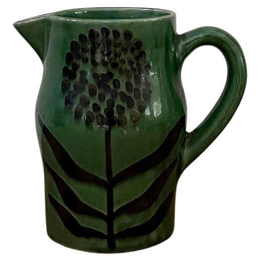 Robert Picault French Ceramic Pitcher Vase For Sale