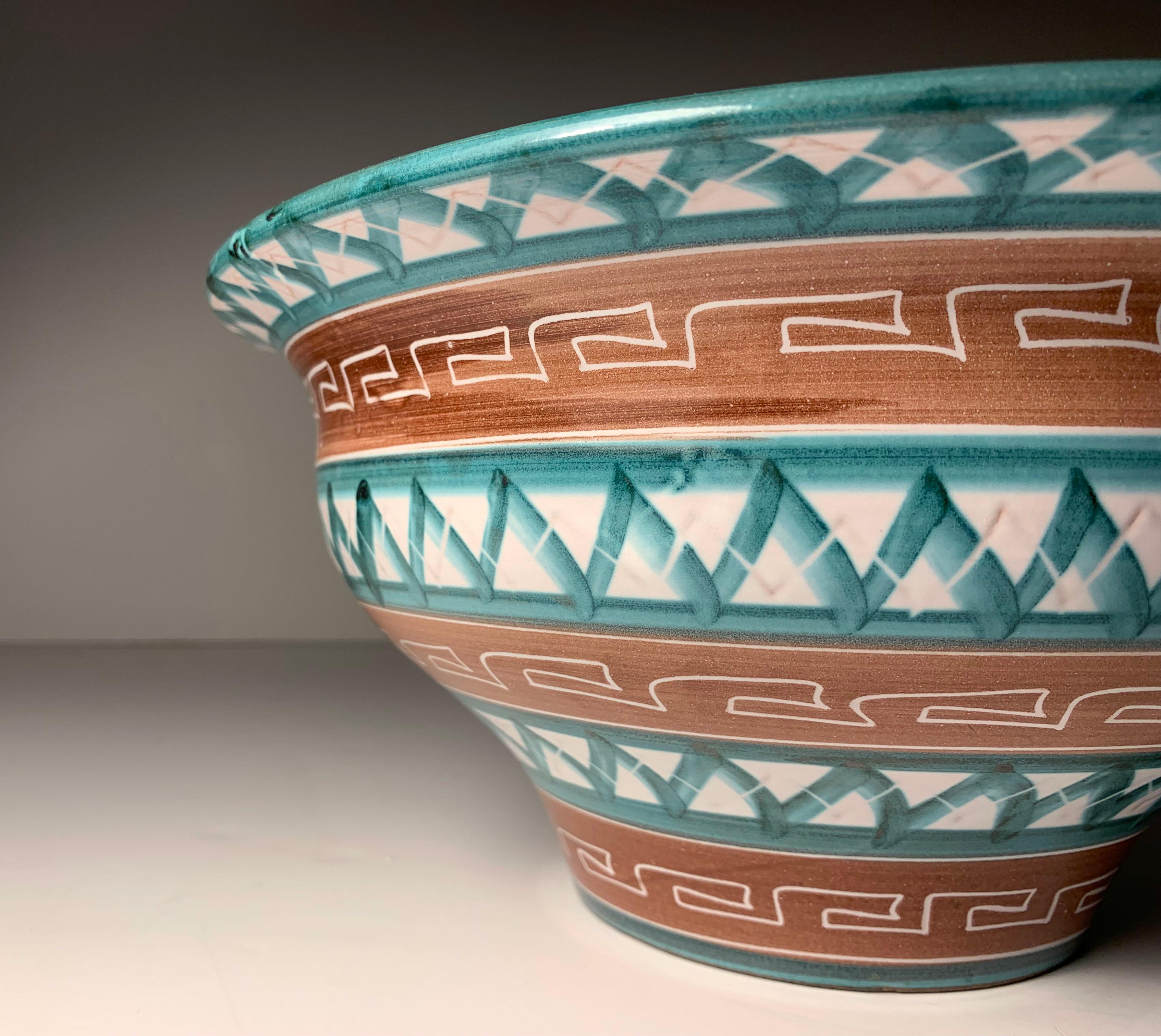 Ceramic Robert Picault Large Centerpiece Bowl For Sale
