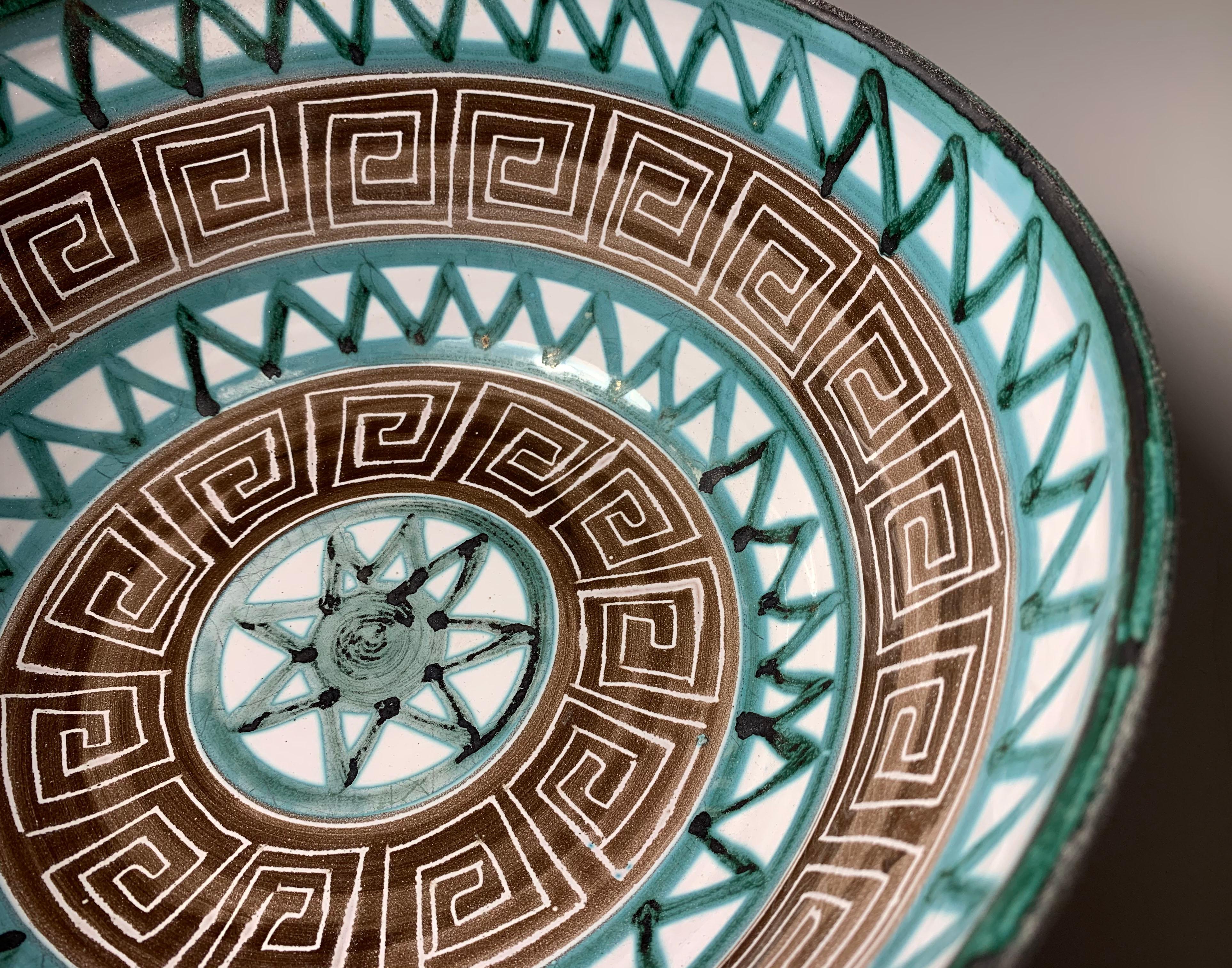 20th Century Robert Picault Large Ceramic Centerpiece Bowl