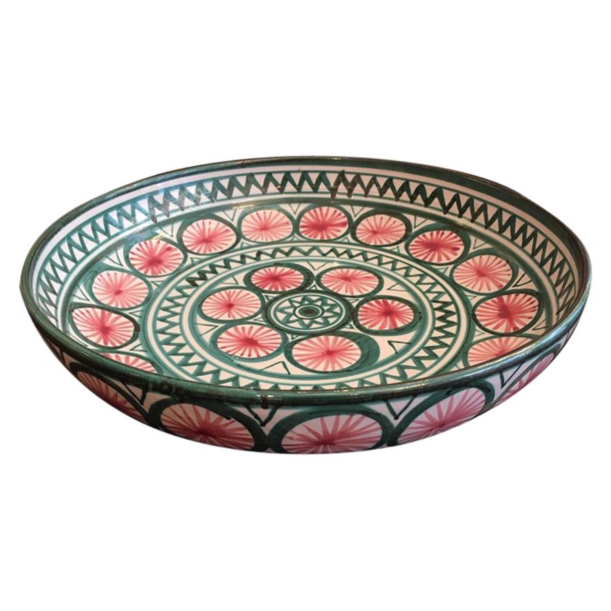 Robert Picault Large Ceramic Dish from Vallauris, France, ca. 1950s