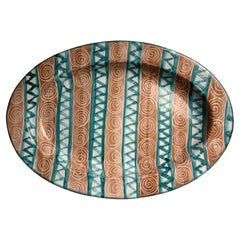 Plato ovalado decorativo grande Robert Picault