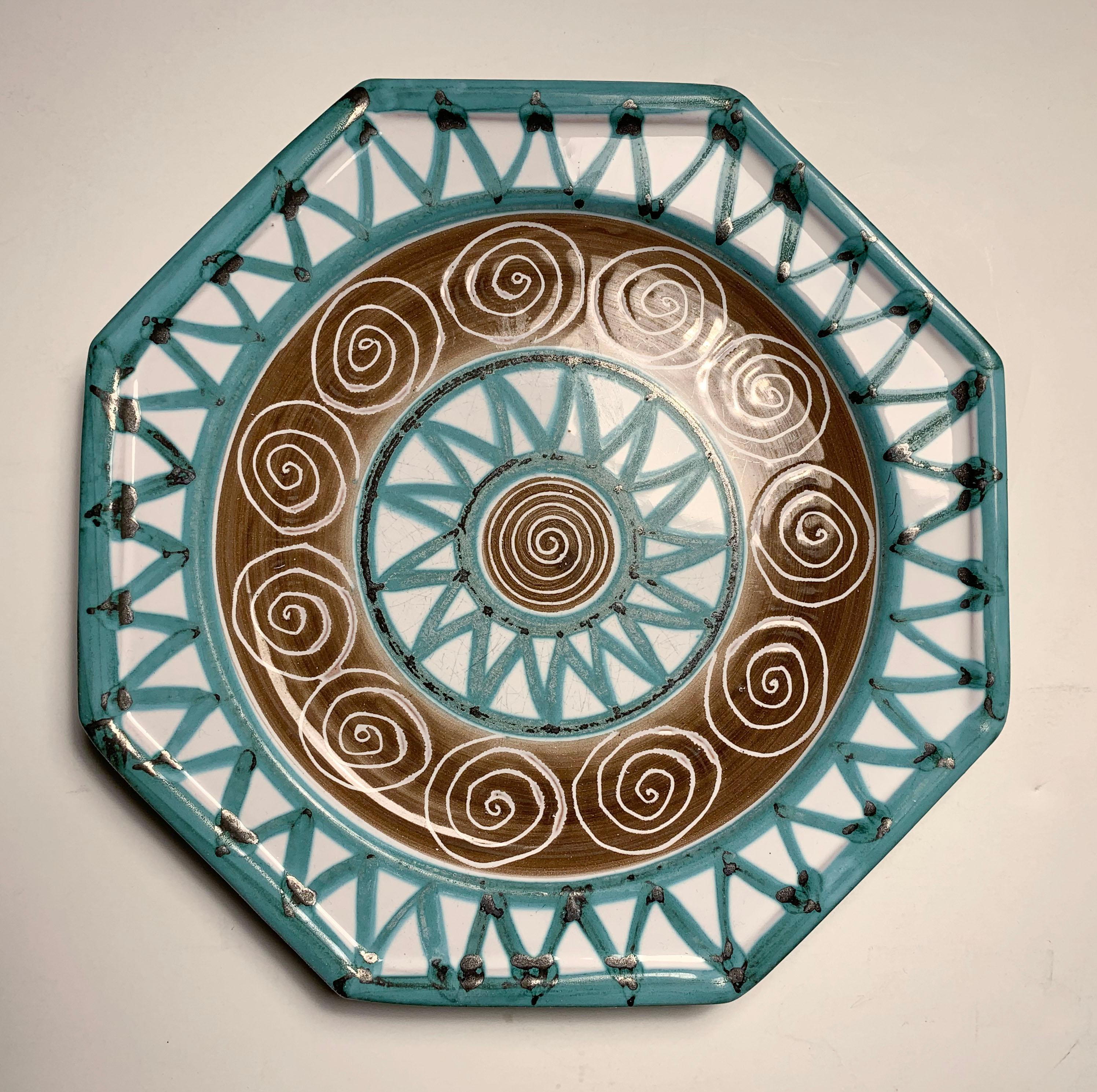 French Robert Picault Octagon Plates