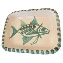 Robert Picault Painted Ceramic Plater, 1950s