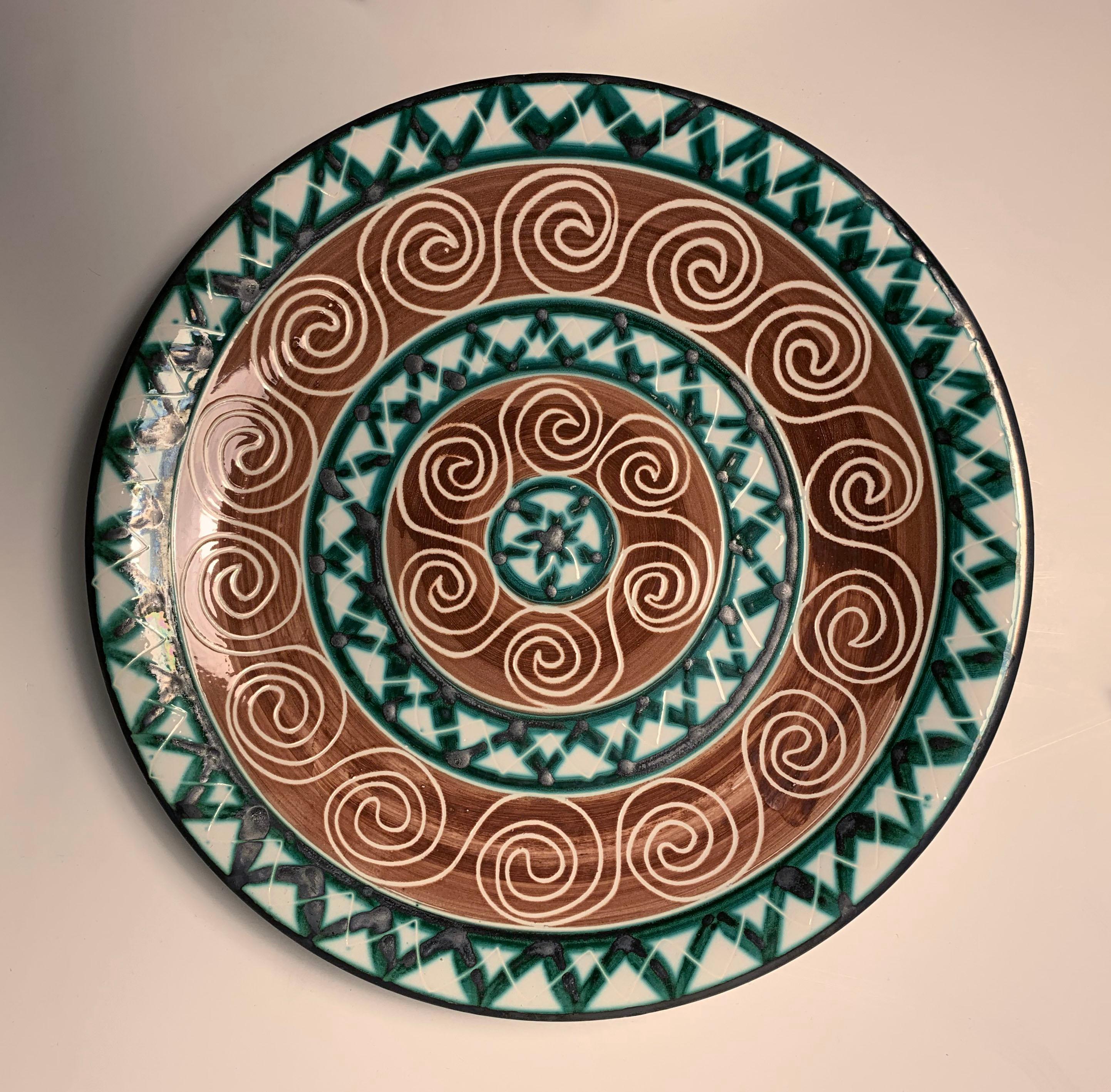 Ceramic Robert Picault Set of 6 Plates For Sale