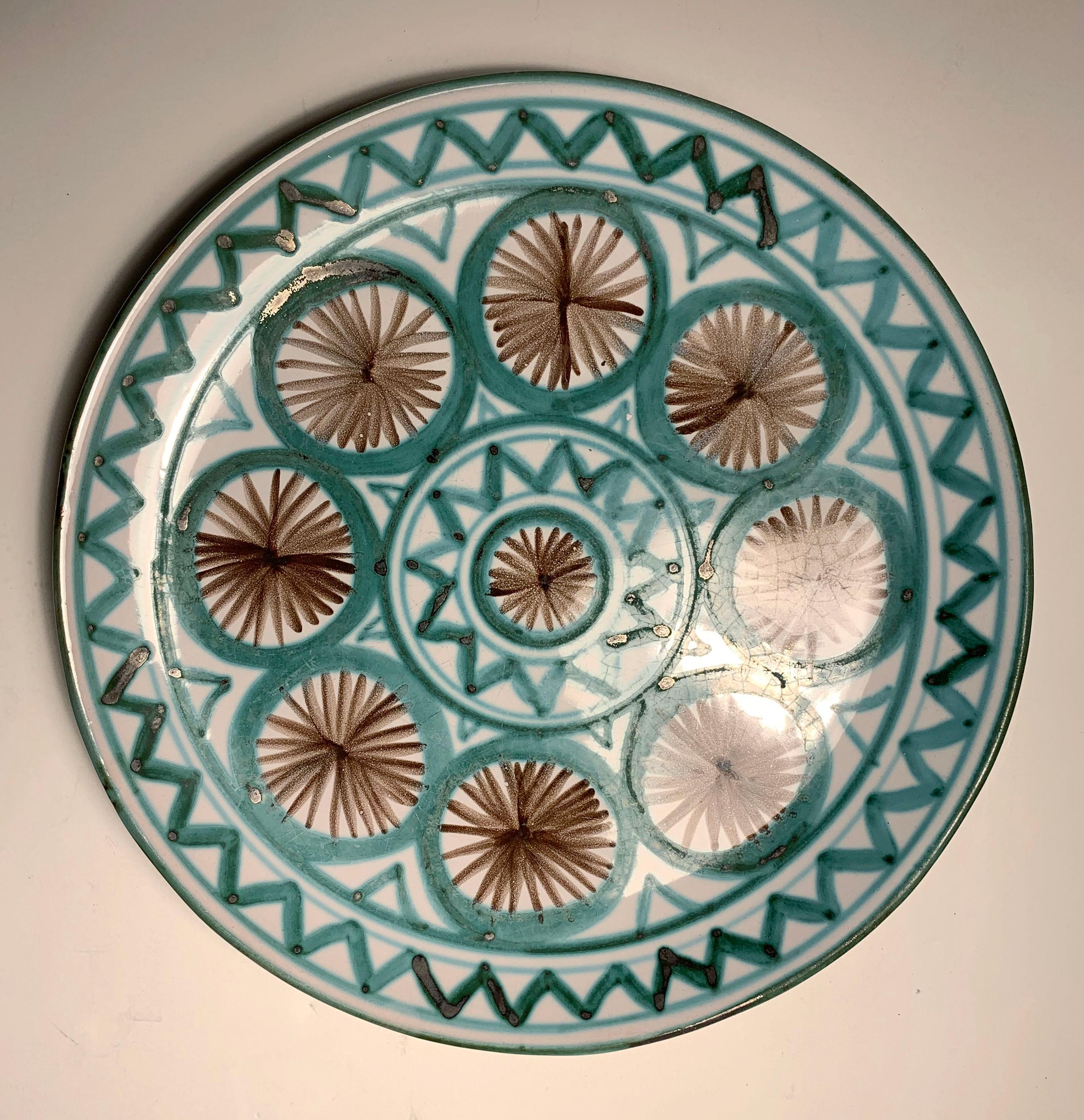 Ceramic Robert Picault set of Set of 6 Round Dinner Plates