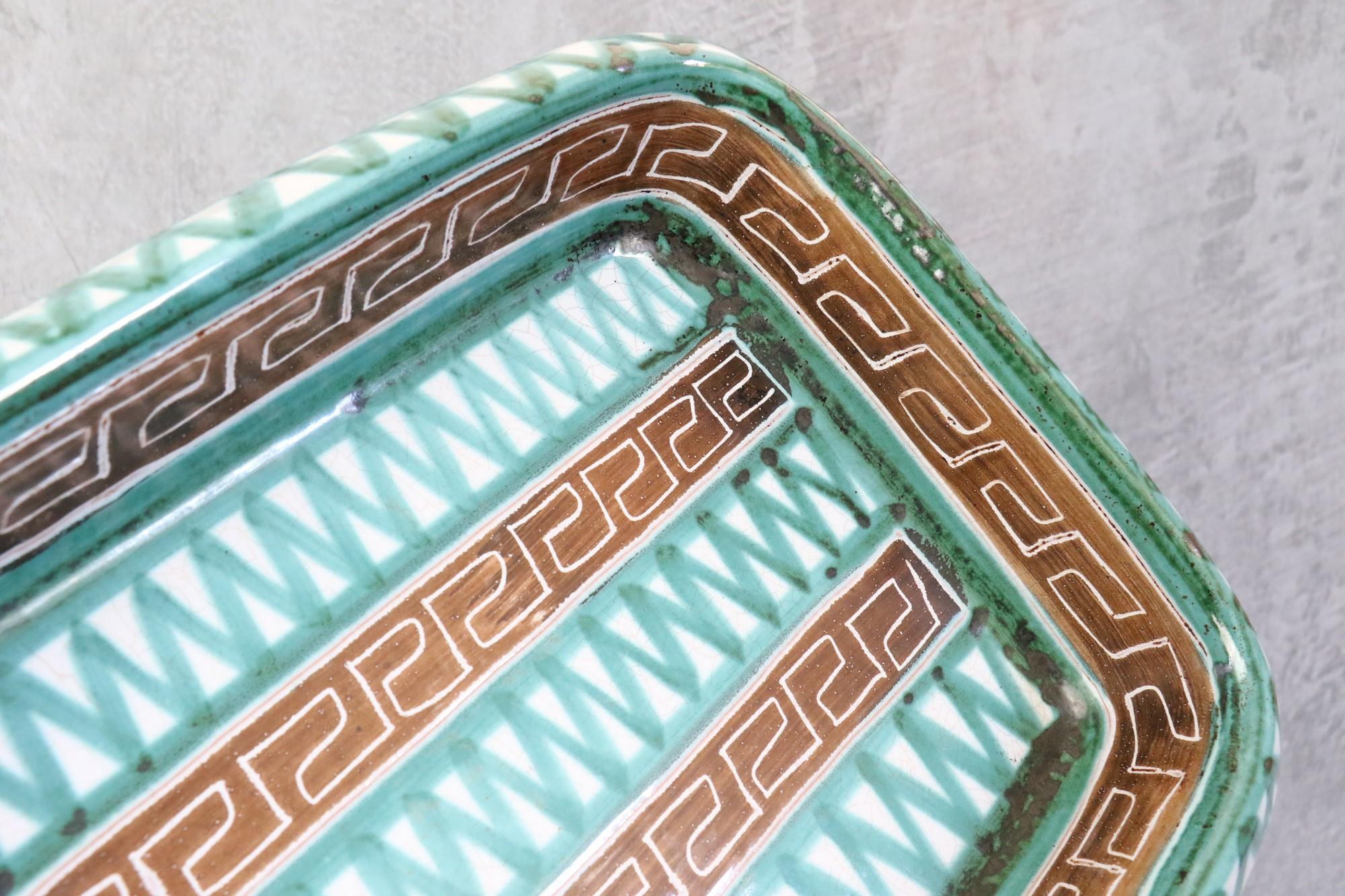 Robert Picault, Set di due piatti in ceramica, firmati, Vallauris, Francia, anni '50 in vendita 2