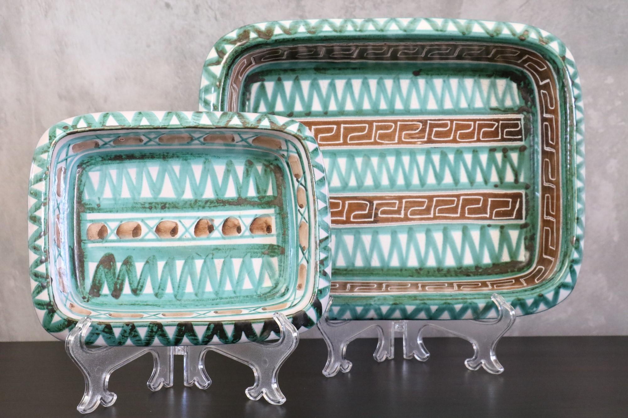 Robert Picault, Set di due piatti in ceramica, firmati, Vallauris, Francia, anni '50 in vendita 5