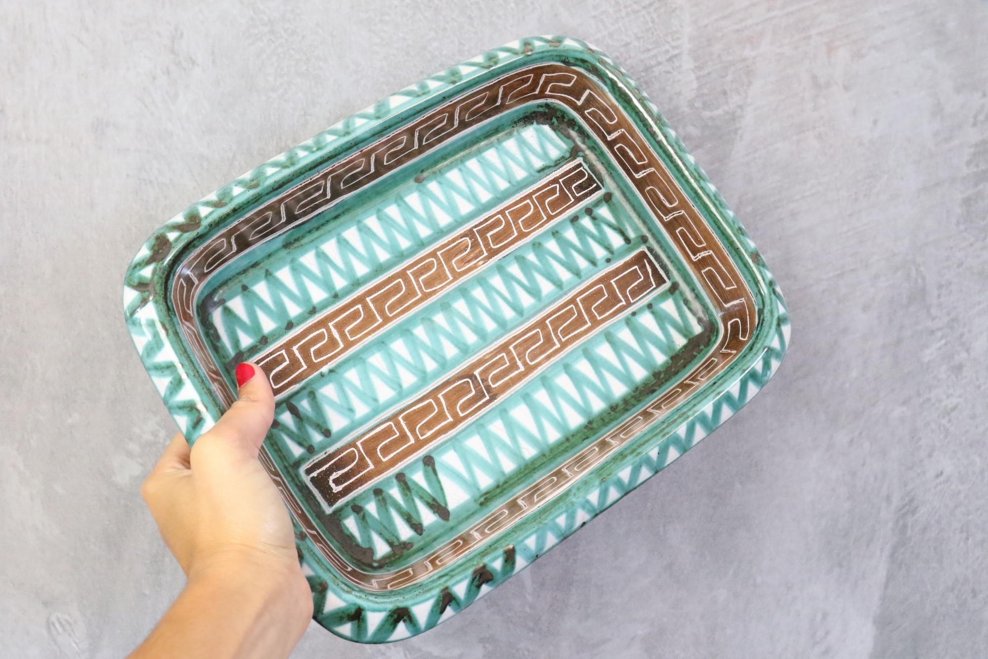 Robert Picault, Set di due piatti in ceramica, firmati, Vallauris, Francia, anni '50 in vendita 1