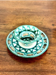Robert Picault Vallauris Ceramic Bowl and Saucer, Mid-20th Century
