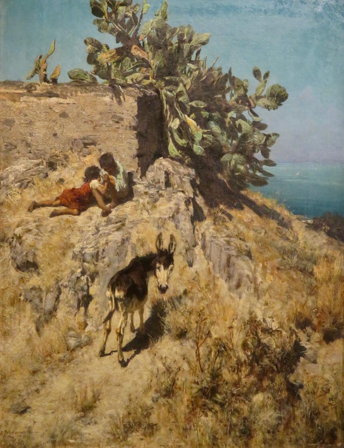 Original antikes arabisches Ölgemälde eines bedeutenden deutsch-österreichischen Malers – Painting von Robert Poetzelberger