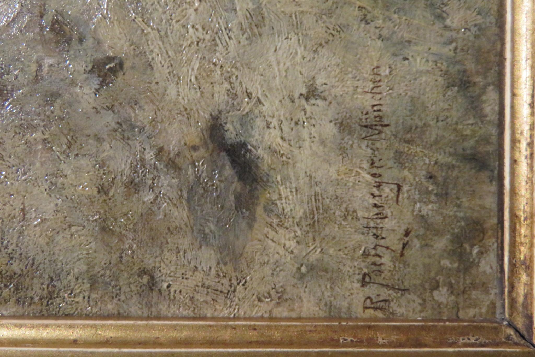 Original antikes arabisches Ölgemälde eines bedeutenden deutsch-österreichischen Malers (Braun), Landscape Painting, von Robert Poetzelberger