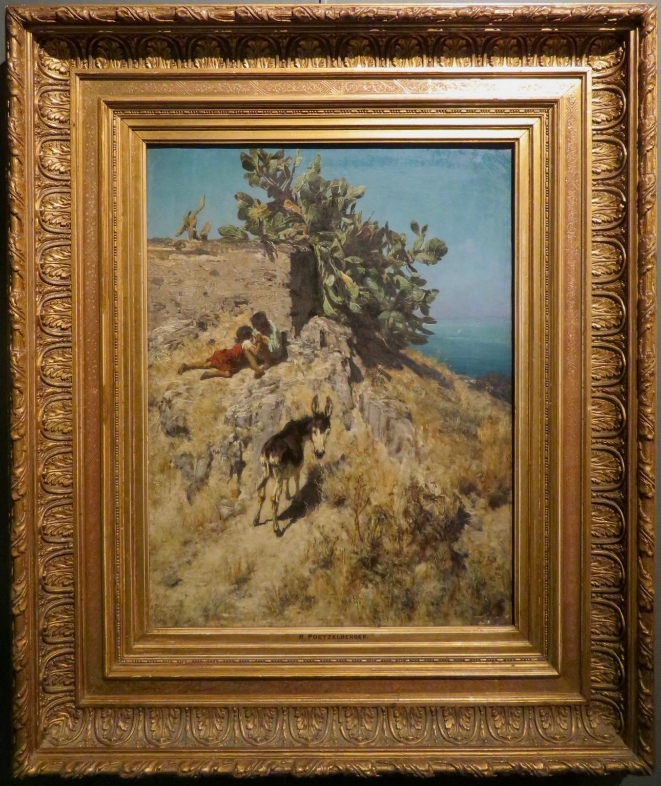 Original Antique Arabic oil painting by Important German Austrian Painter