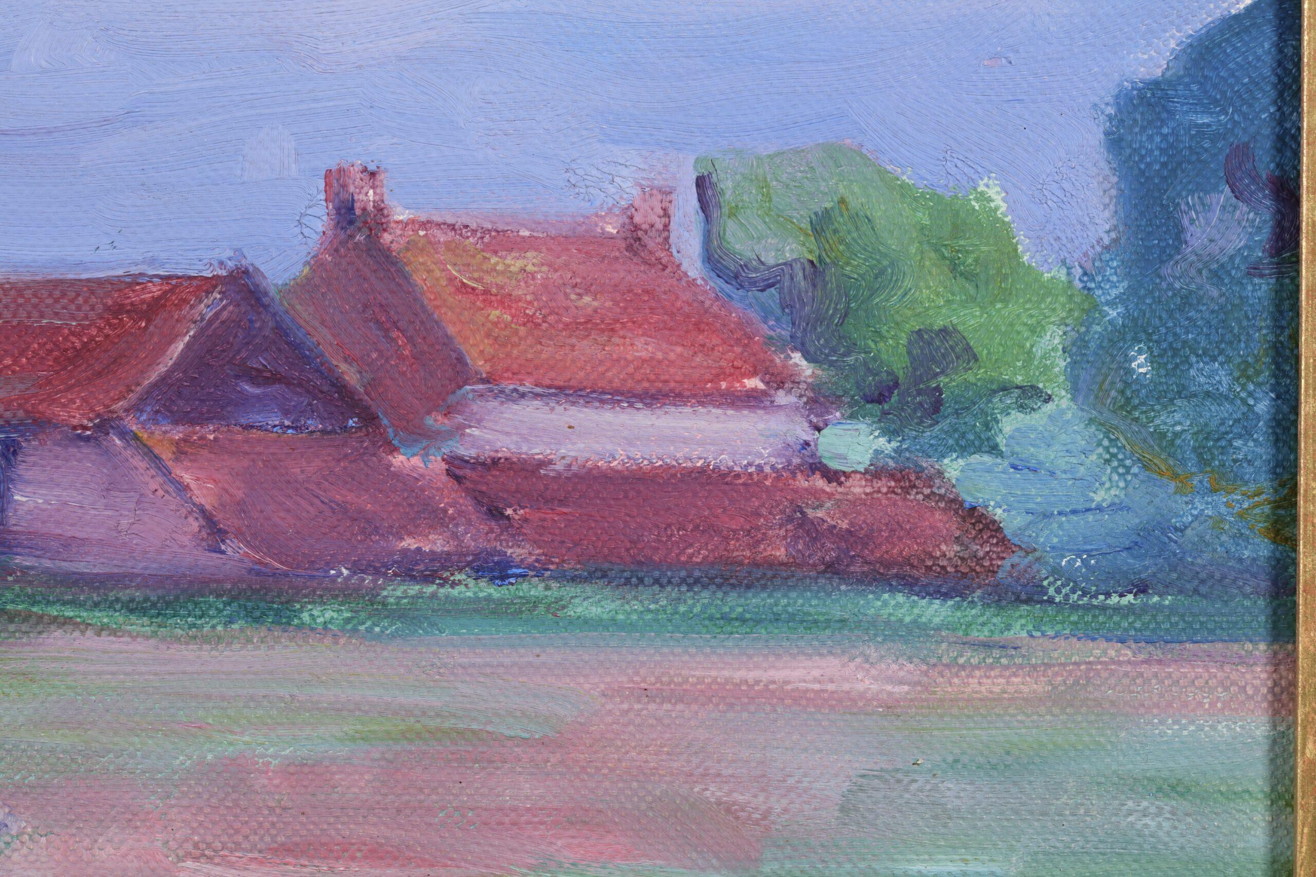 Una granja de Sussex - Paisaje fauvista Pintura al óleo de Robert Polhill Bevan en venta 4
