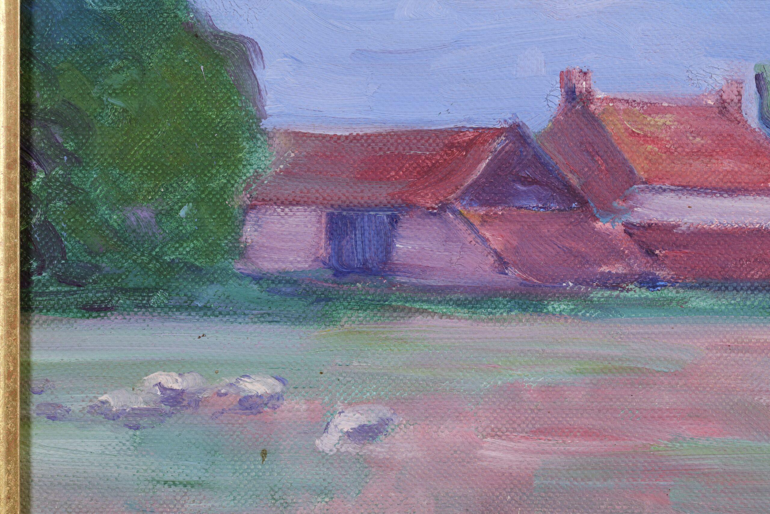 Una granja de Sussex - Paisaje fauvista Pintura al óleo de Robert Polhill Bevan en venta 5