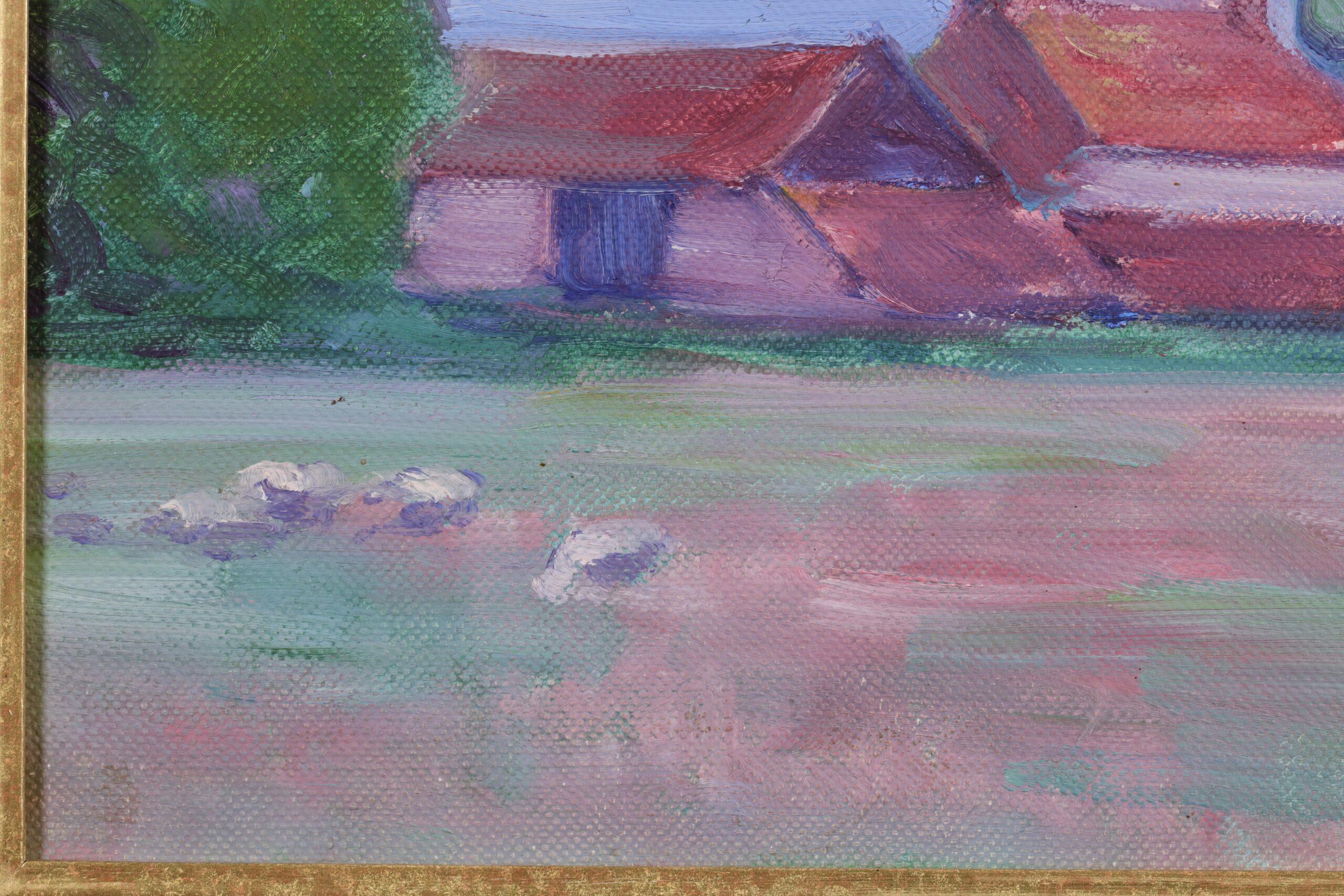 Una granja de Sussex - Paisaje fauvista Pintura al óleo de Robert Polhill Bevan en venta 6