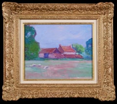 A Sussex Farm - Fauvist Landscape Oil Painting by Robert Polhill Bevan