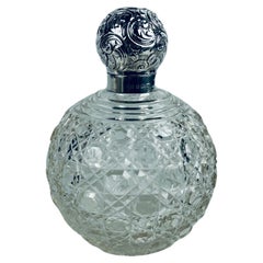 Robert Pringle & Sons Birmingham Sterling Silver & Cut Glass Perfume Bottle 1904