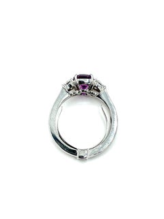 Robert Procop 2.05 Carat Cushion Shaped Pink Sapphire and Diamond Ring