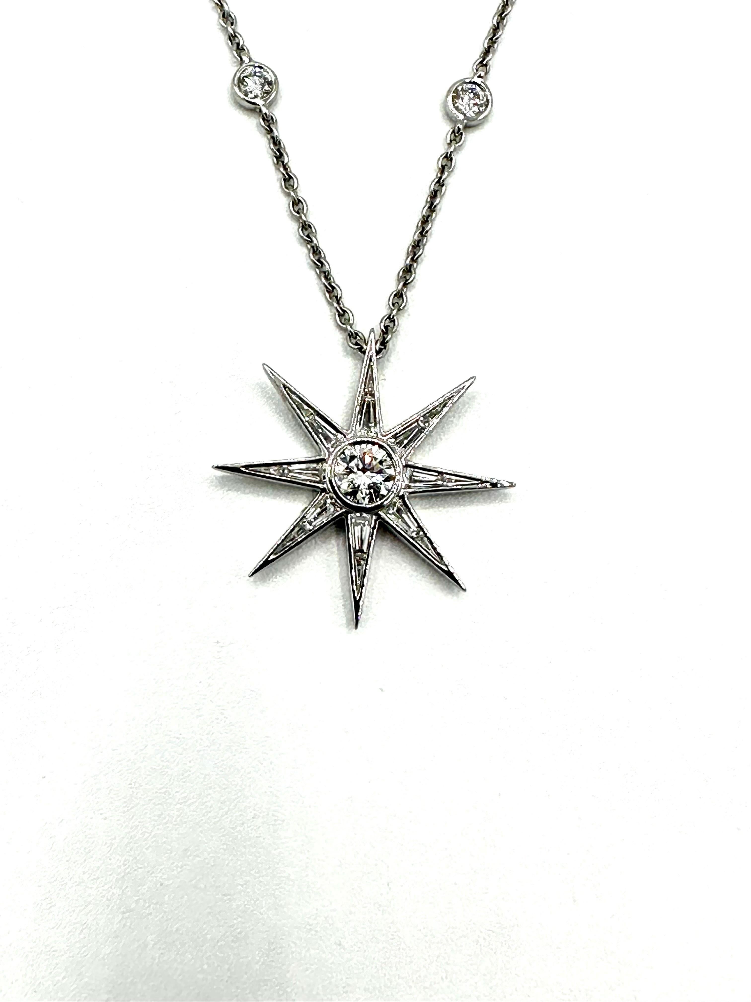 Diese Halskette ist der Hammer!  Dieses vom weltberühmten Designer Robert Procop entworfene Diamond Luminous Satrburst Collier besticht durch seine 2,60 Karat an Diamanten.  Der Anhänger ist mit einem runden Diamanten mit Brillantschliff in der