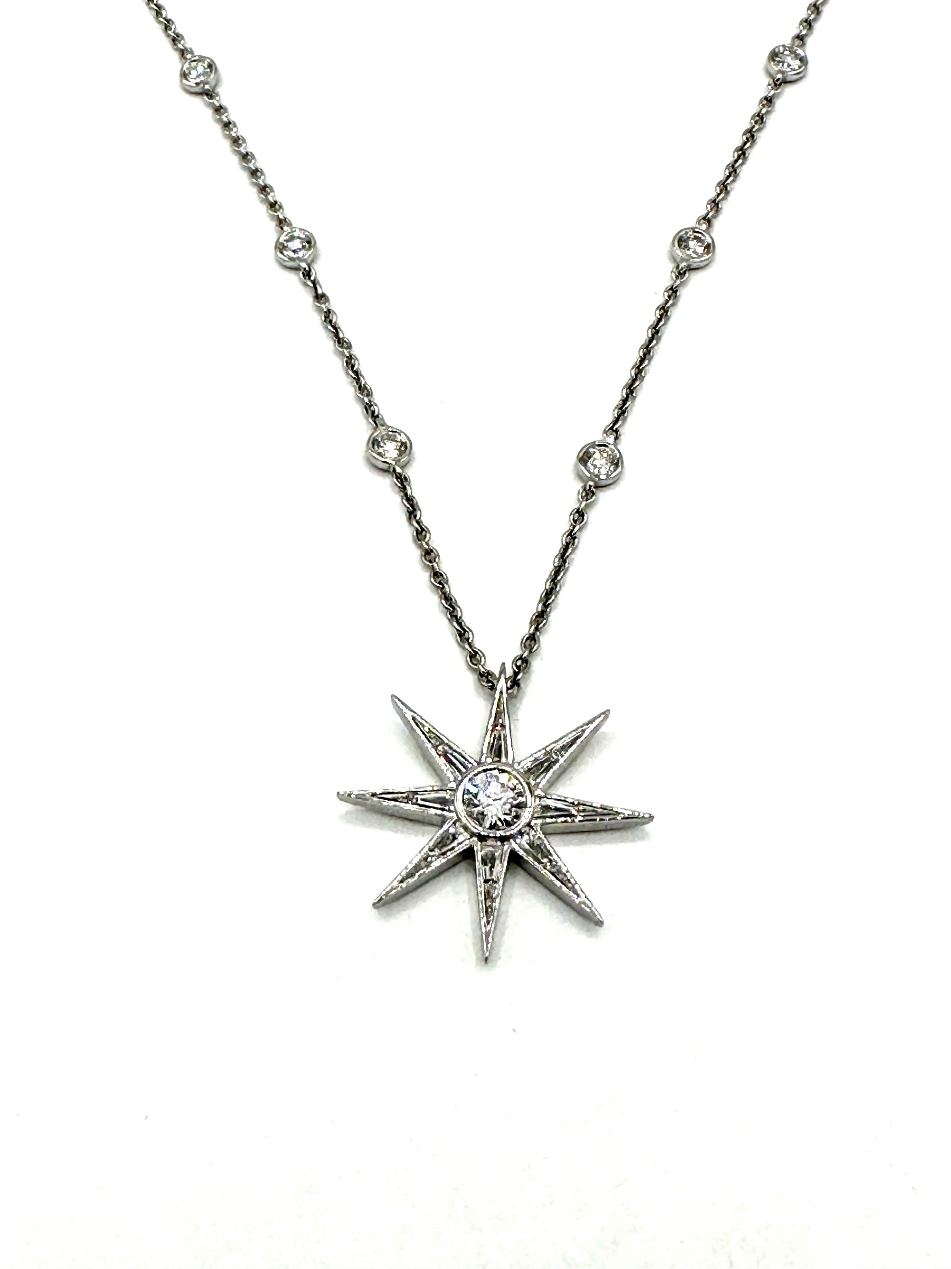 Robert Procop Halskette mit Leuchtendem Sternschliff-Anhänger, 2,60 Karat Diamant  (Rundschliff) im Angebot